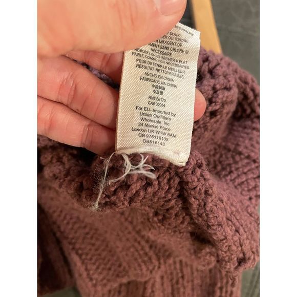 Free people beachy slouch sweater in mauve size S oversized - Picture 6 of 6